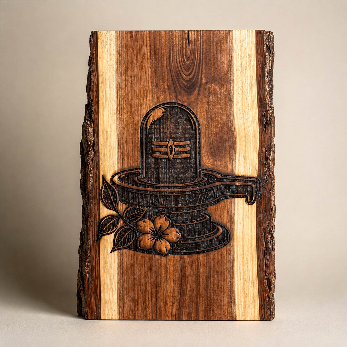 Walnut engraving of Lord Shiva